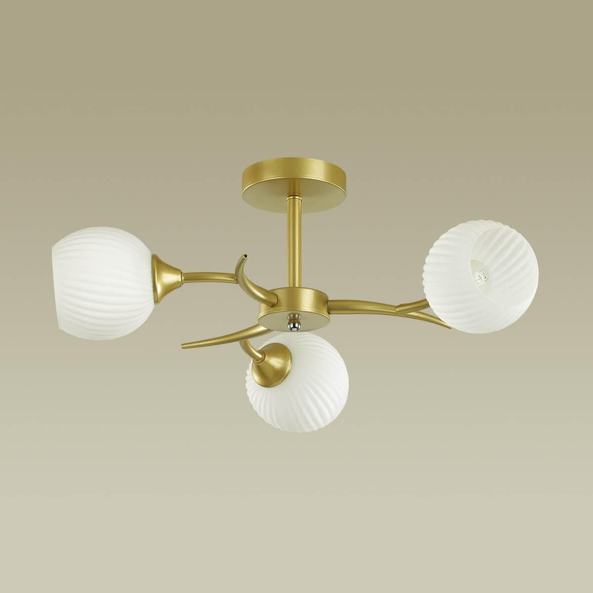 Lumion 4545/3C COMFI LN21 051 матовое золото, белый Люстра потолочная E27 3*60W 220V GISELLE — миниатюра 4