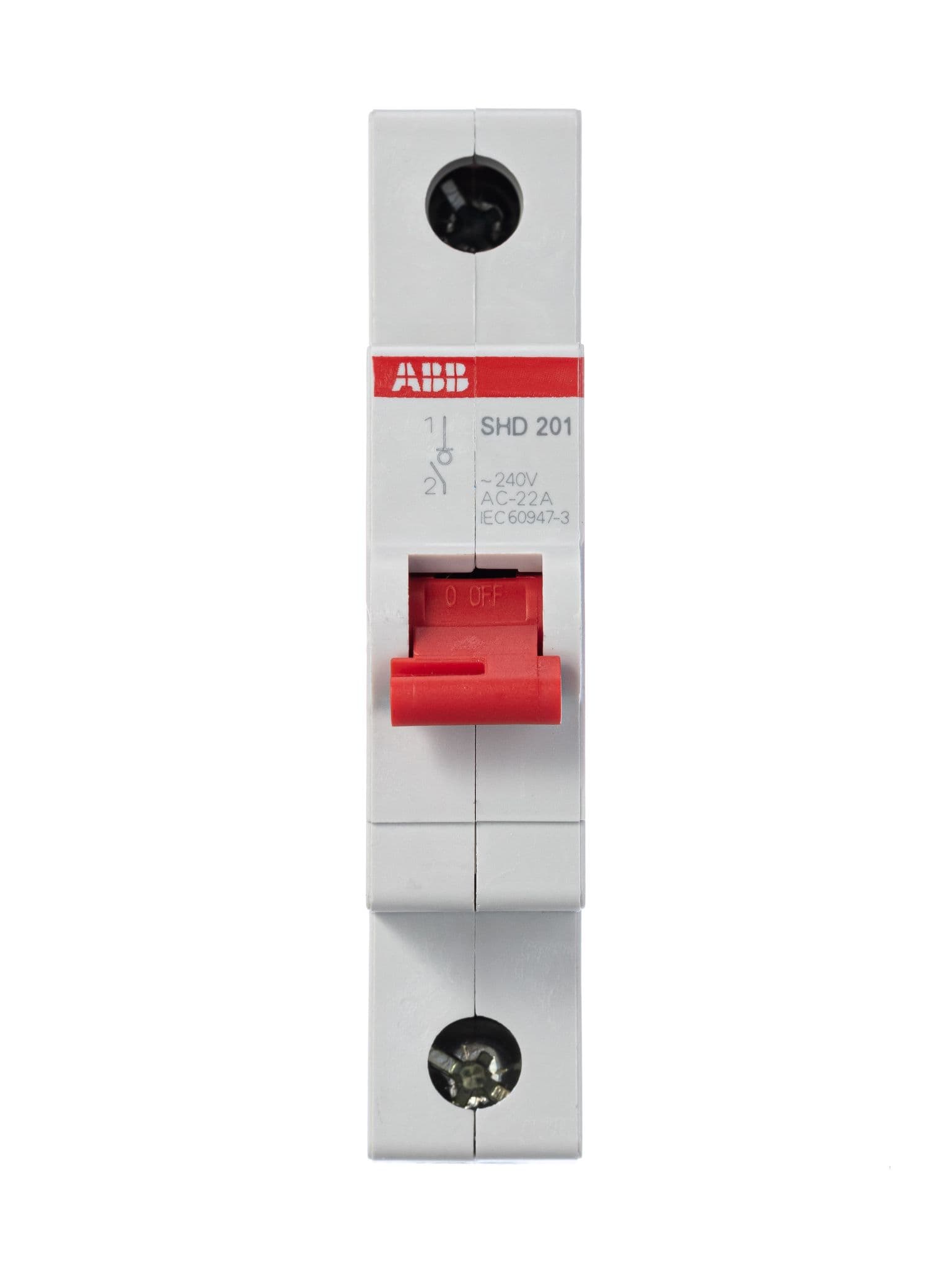 ABB SHD201 Рубильник 1P 50A рычаг крас. 2CDD271111R0050 — миниатюра 2