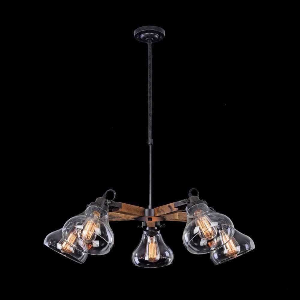 Freya Loft Lorenza Черный Люстра E27 60W FR4171-PL-05-B — миниатюра 10
