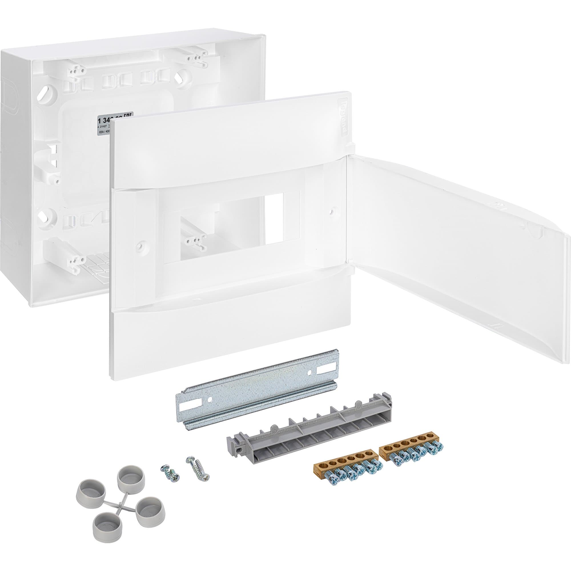 Legrand Practibox S Пластиковый щиток Навесной 1X8 Белая дверь 134608 — миниатюра 4