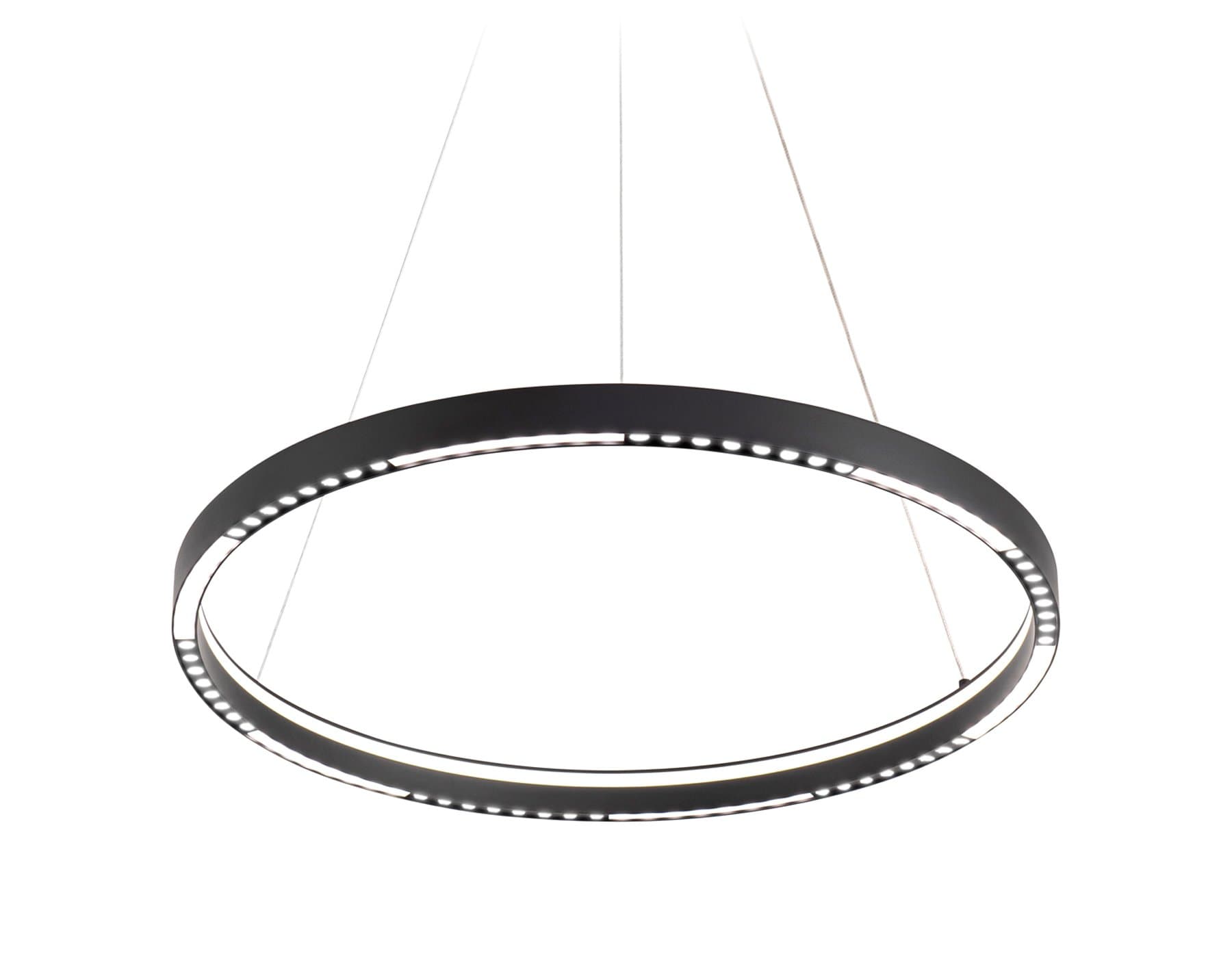 Ambrella Светильник подвесной светодиодный FL5852 BK черный 35W 3000K/4200K/6400K D600*600 (без ПДУ) — миниатюра 1