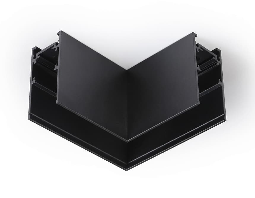 Ambrella Коннектор угловой для накладного шинопровода Magnetic GL3372 BK черный 85*85*H53.7
