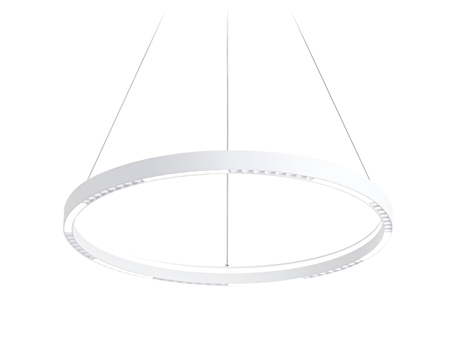 Ambrella Светильник подвесной светодиодный FL5851 WH белый 35W 3000K/4200K/6400K D600*600 (без ПДУ) — миниатюра 1