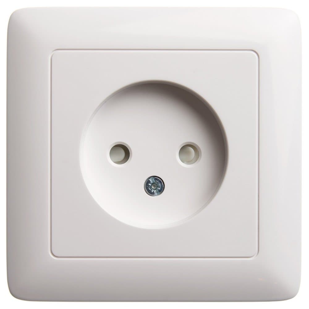 Systeme Electric Wessen ХИТ внутр Бел Розетка б/з со шторками, 16А, 250В