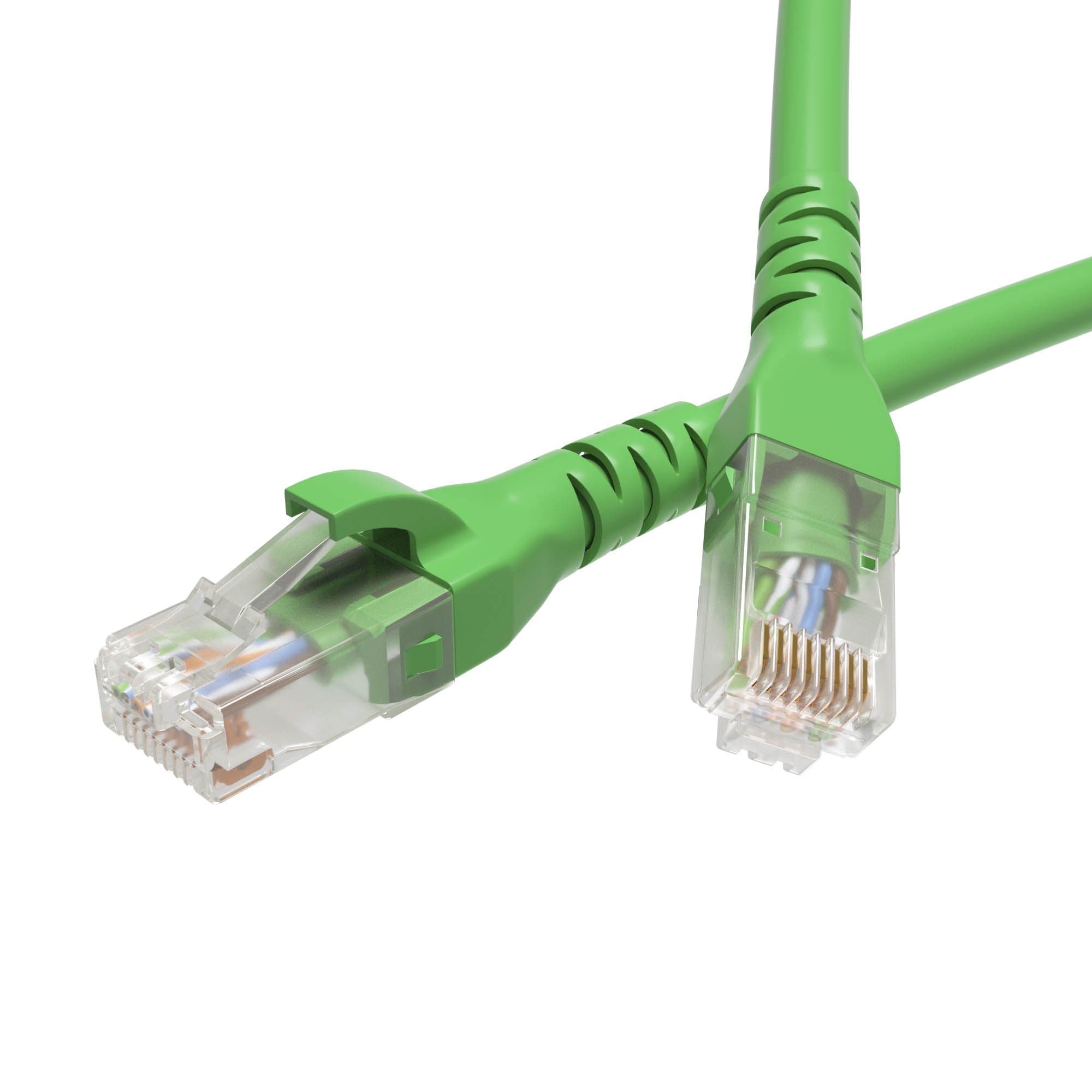 DKC Патч-корд неэкранированный CAT6 U/UTP 4х2, LSZH, зелёный, 5.0м