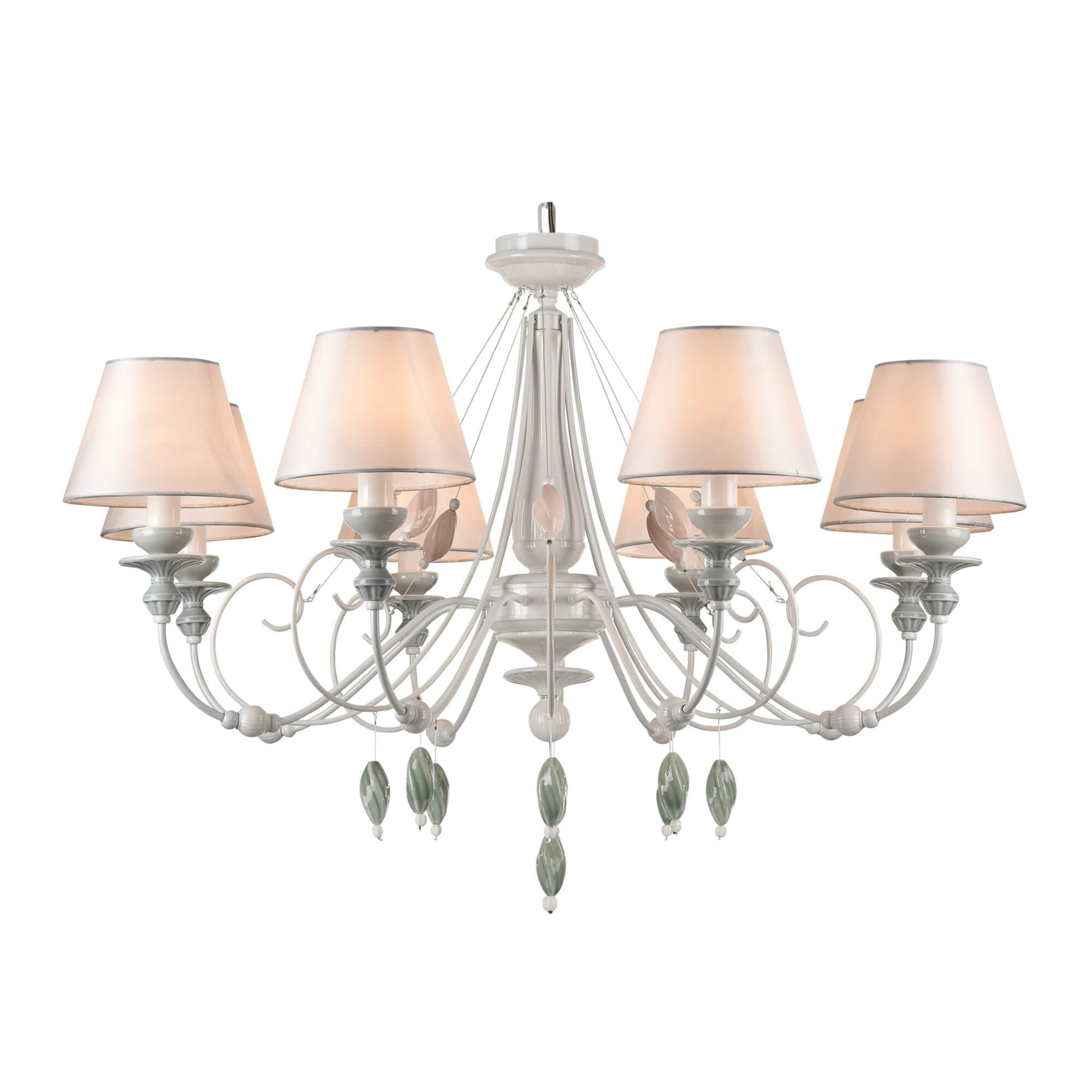 Maytoni Elegant Adelia Жемчужный белый Люстра 8xE14 40W ARM540-08-W — миниатюра 8