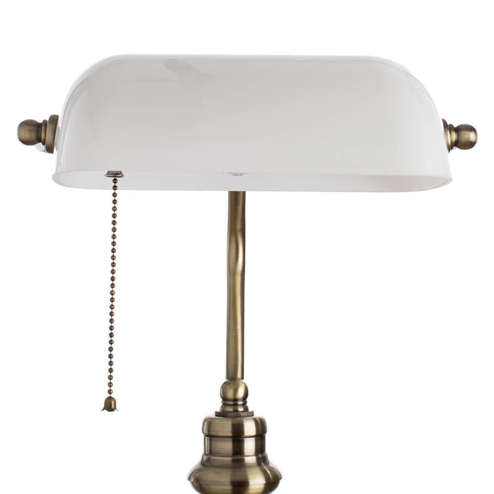 Arte Lamp Banker Бронза/Белая Лампа настольная офисная 1x60W 1xE27 A2493LT-1AB — миниатюра 2