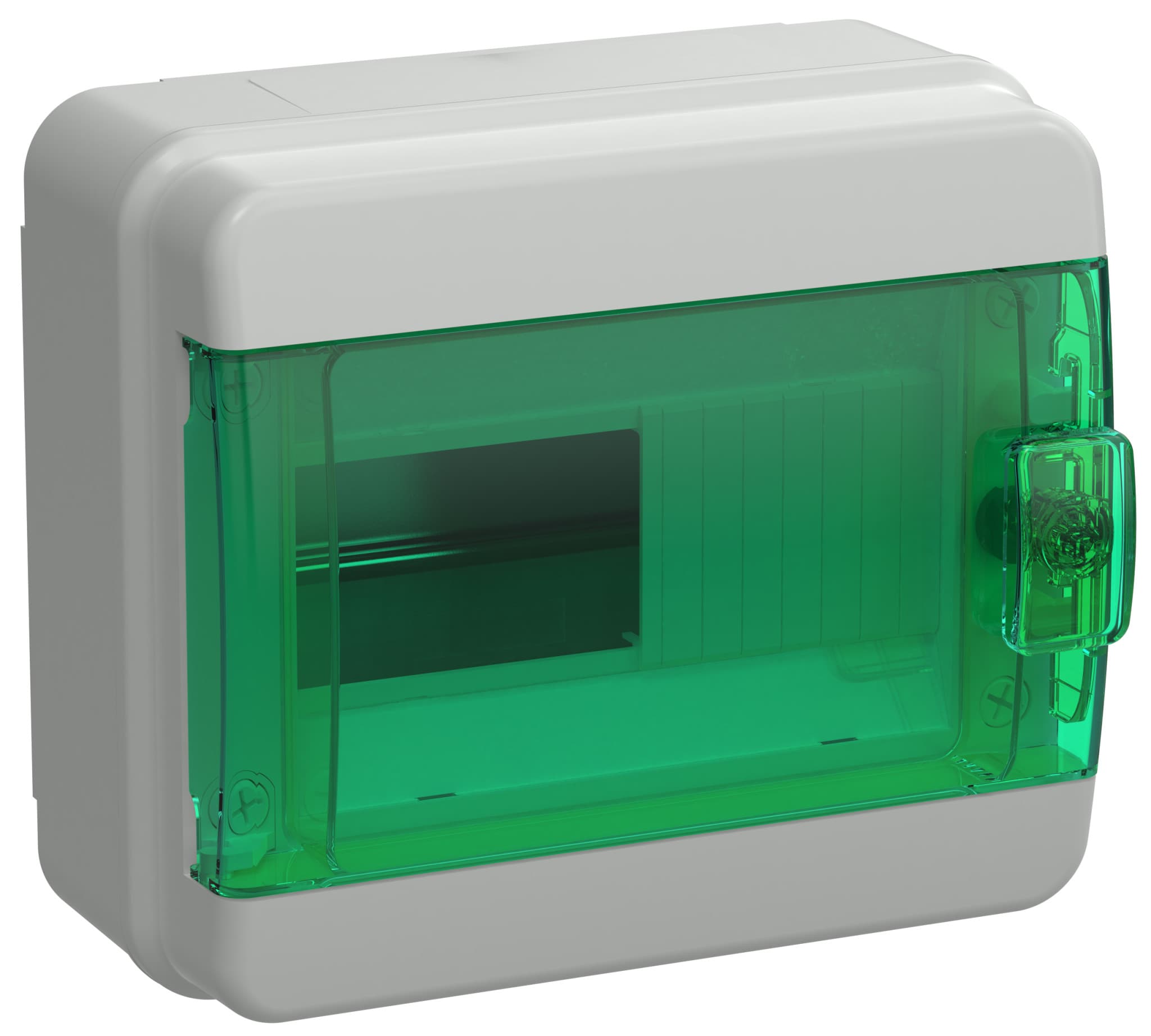IEK TEKFOR Корпус пласт. КМПн-8 IP65 зелен. прозр. дверь