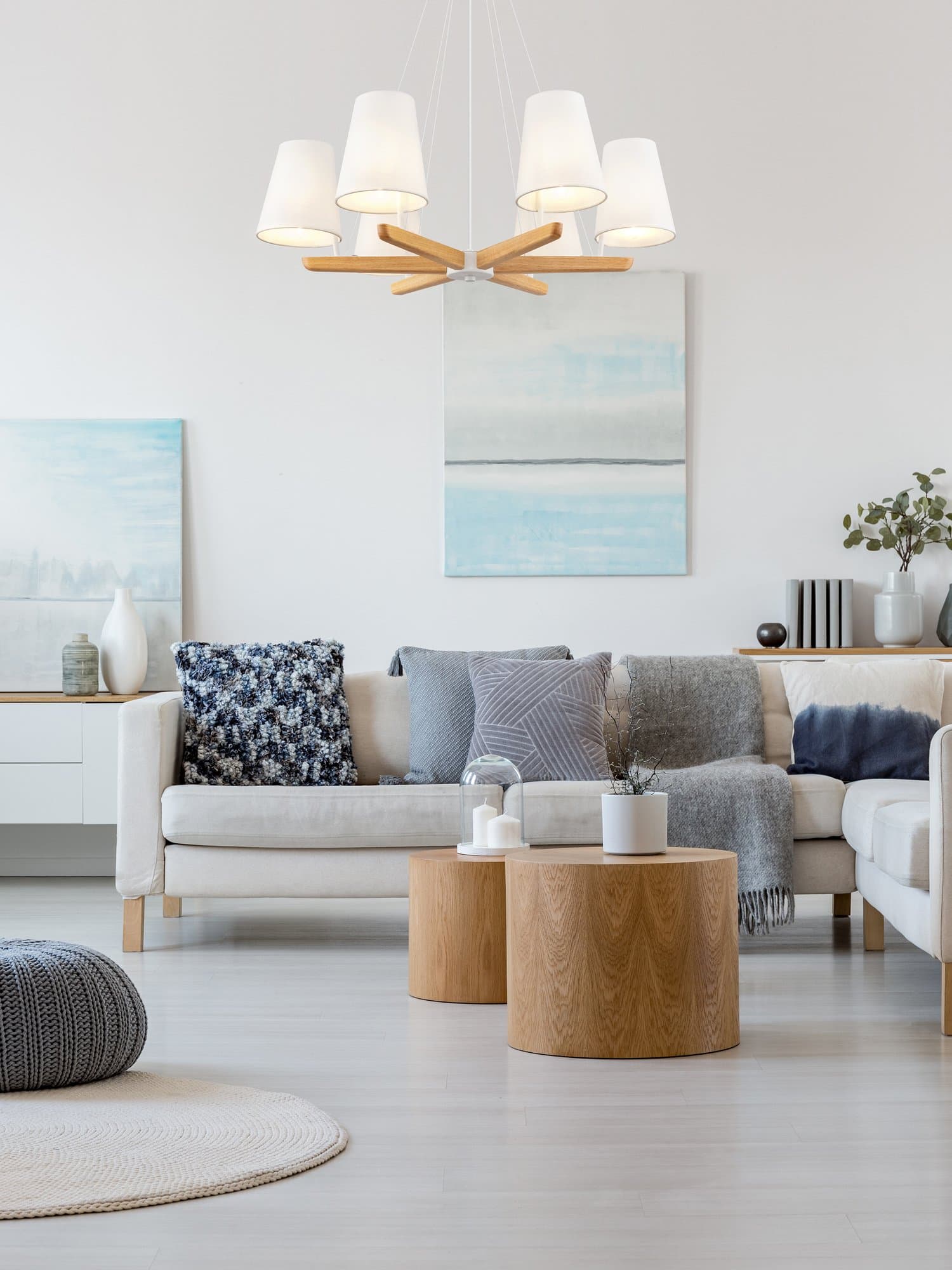 Freya Modern Market Белый Светильник подвесной FR8019PL-06W — миниатюра 3