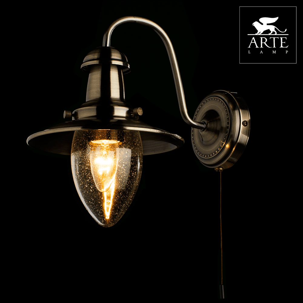 Arte Lamp Fisherman Бронза/Прозрачный Бра 60W E27 A5518AP-1AB — миниатюра 2