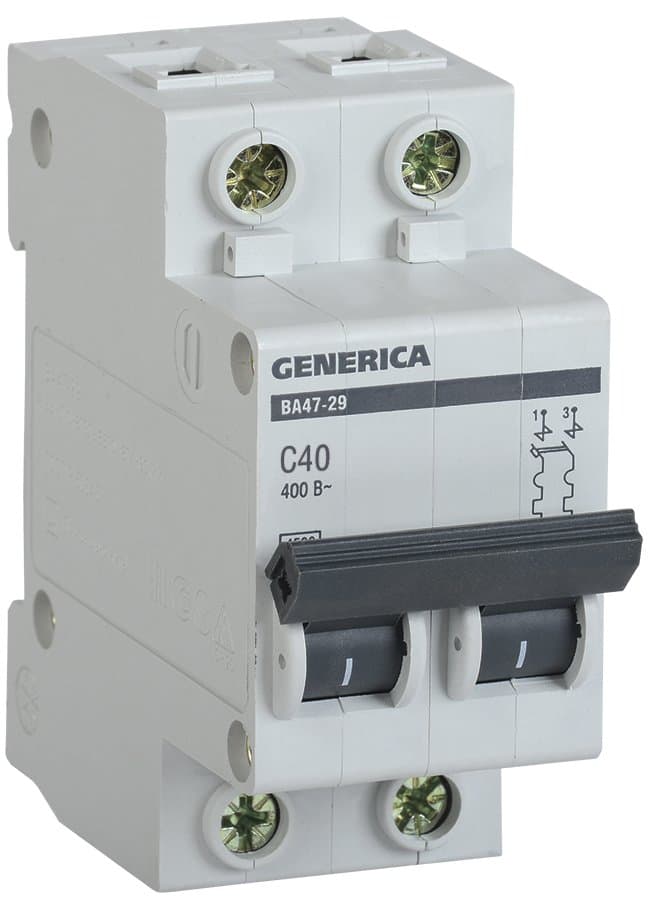 IEK GENERICA Автоматический выключатель ВА47-29 2Р 40А 4,5кА (С) MVA25-2-040-C