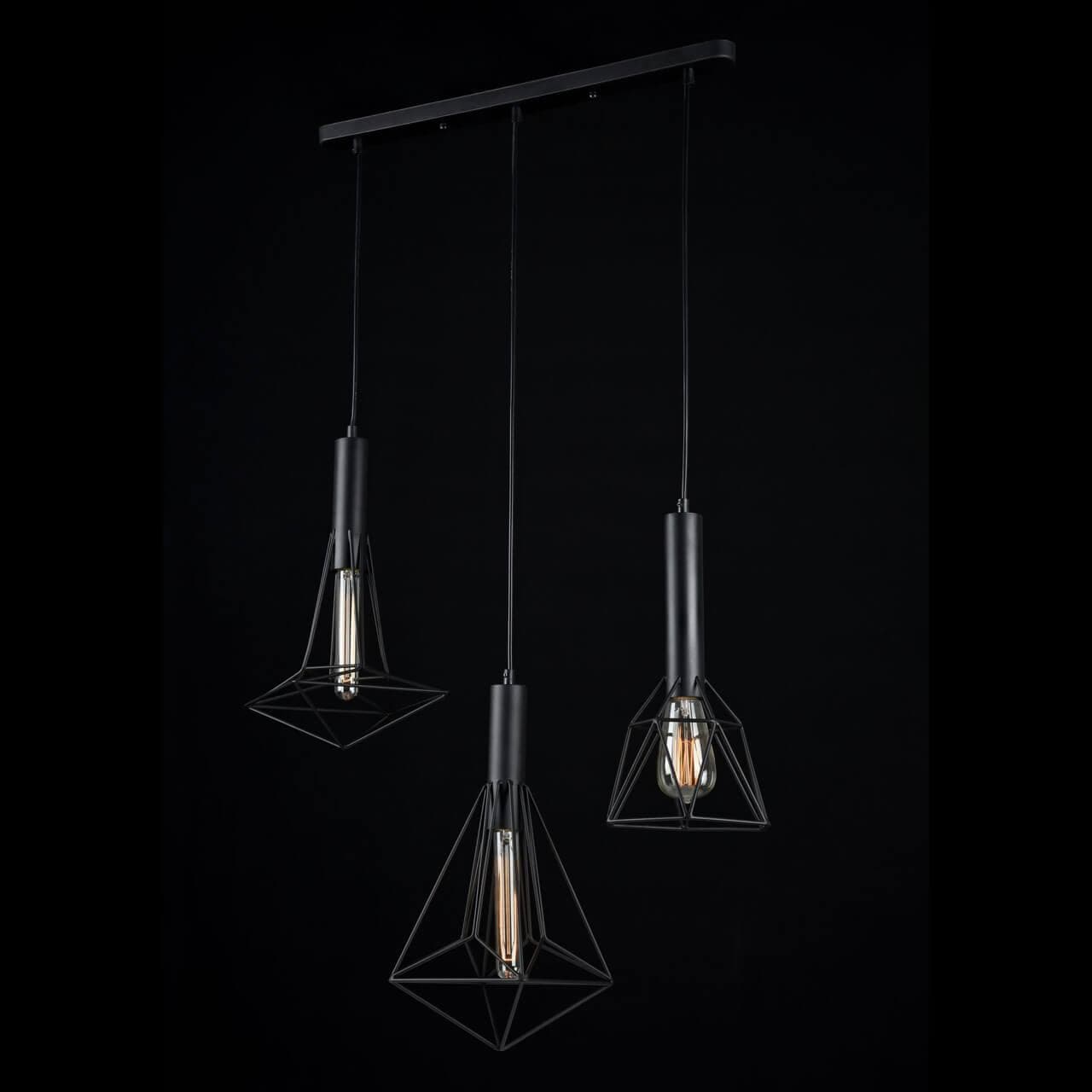 Maytoni Loft Spider Черный Подвес 3xE27 60W T021-03-B — миниатюра 9