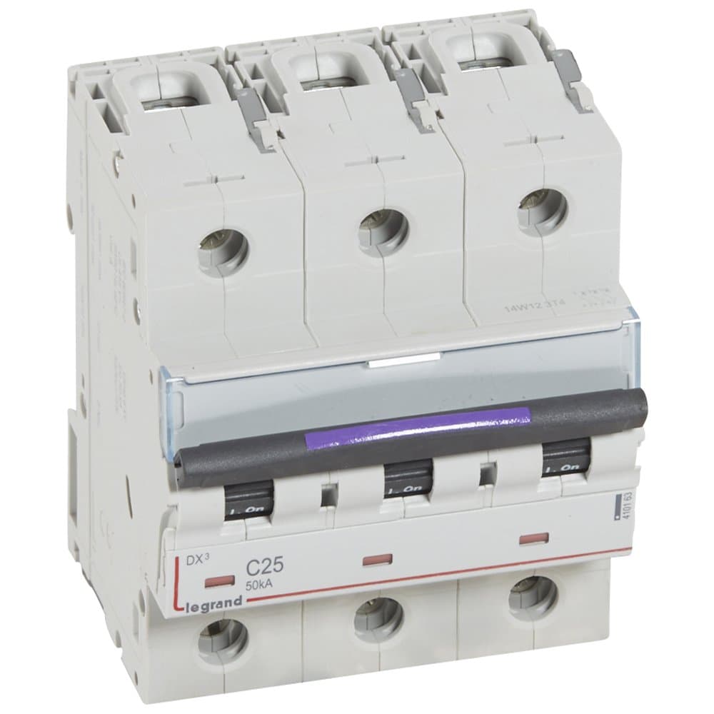 Legrand DX3 Автоматический выключатель 50кА 25А 3P C 410163 — миниатюра 1