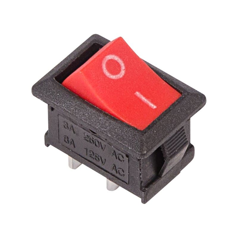 Выключатель клавишный 250V 6А (2с) ON-OFF красный Mini (RWB-201, SC-768) Rexant 36-2111