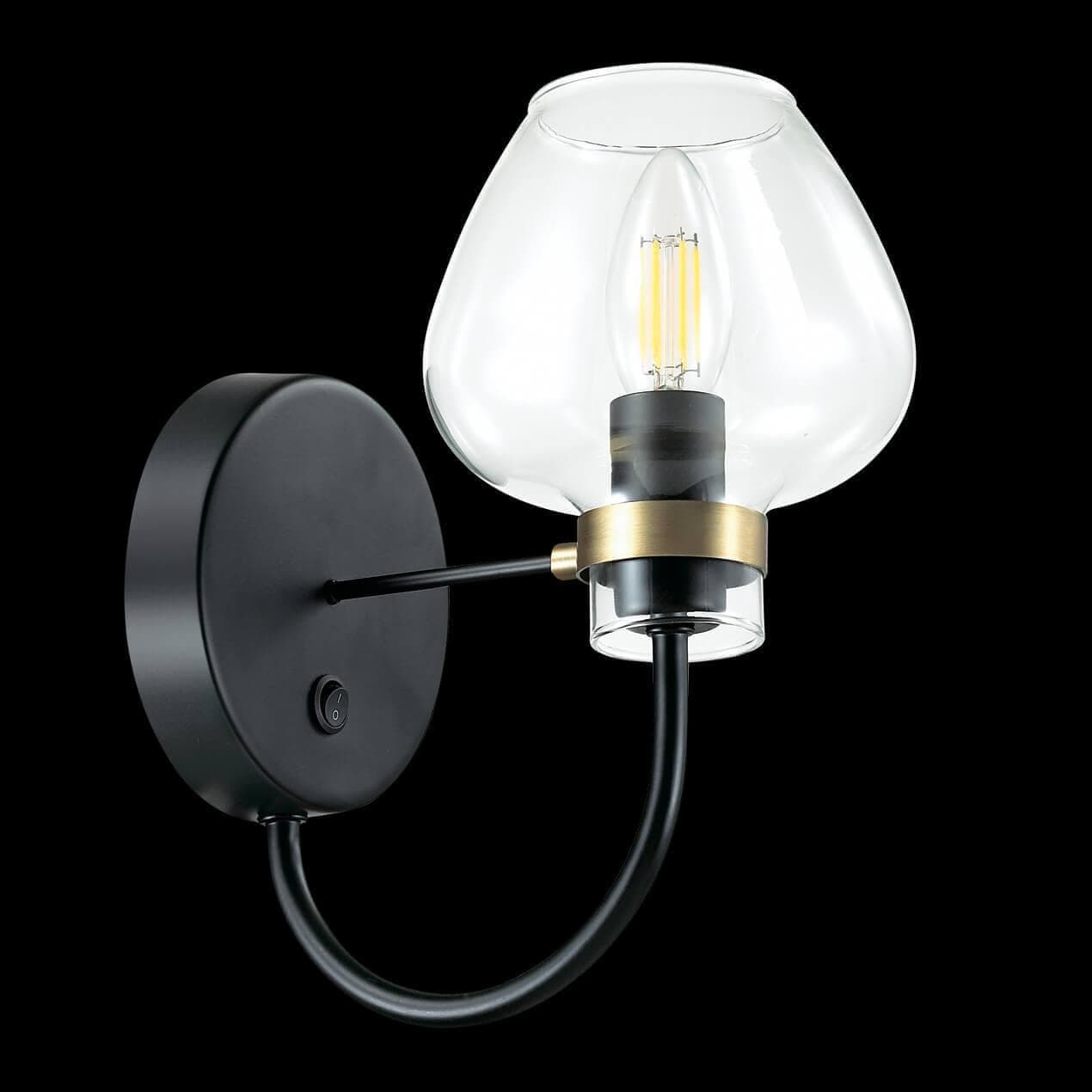 Lumion 3708/1W LN18 137 чёрный Бра E14 40W 220V ILONA — миниатюра 3