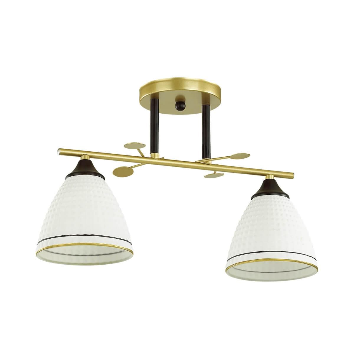 Lumion 4544/2C COMFI LN21 050 матовое золото, черный, белый Люстра потолочная E27 2*60W 220V BECKY — миниатюра 2