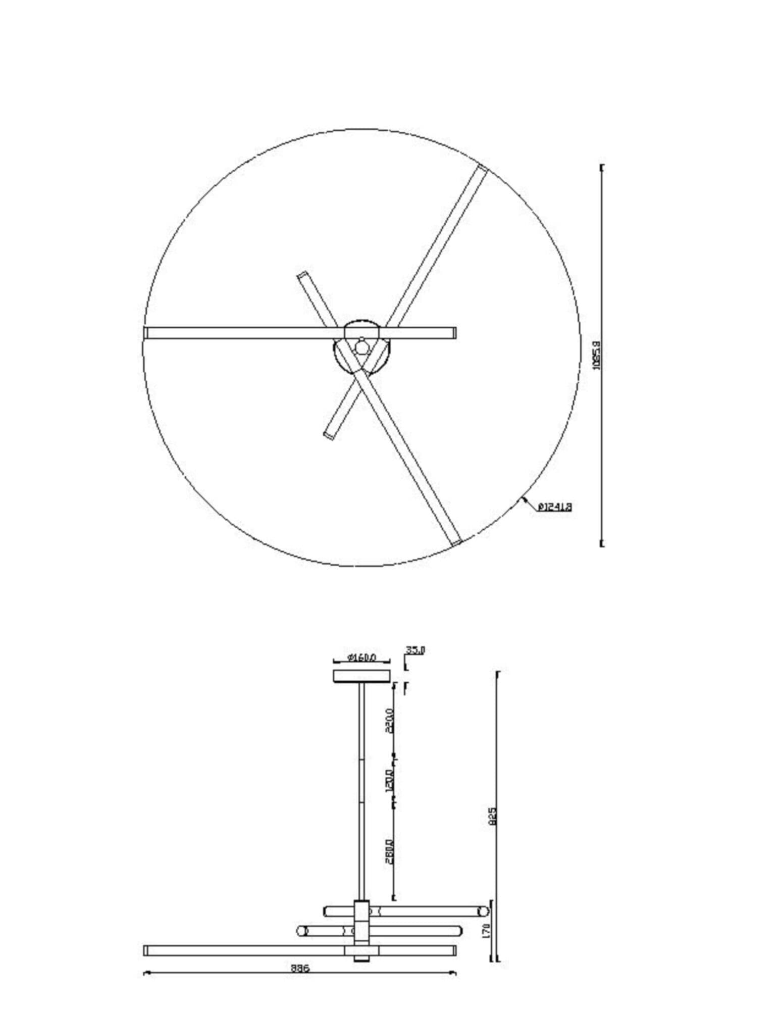 Maytoni Technical Золото Потолочный светильник MOD106CL-L40G3K — миниатюра 5