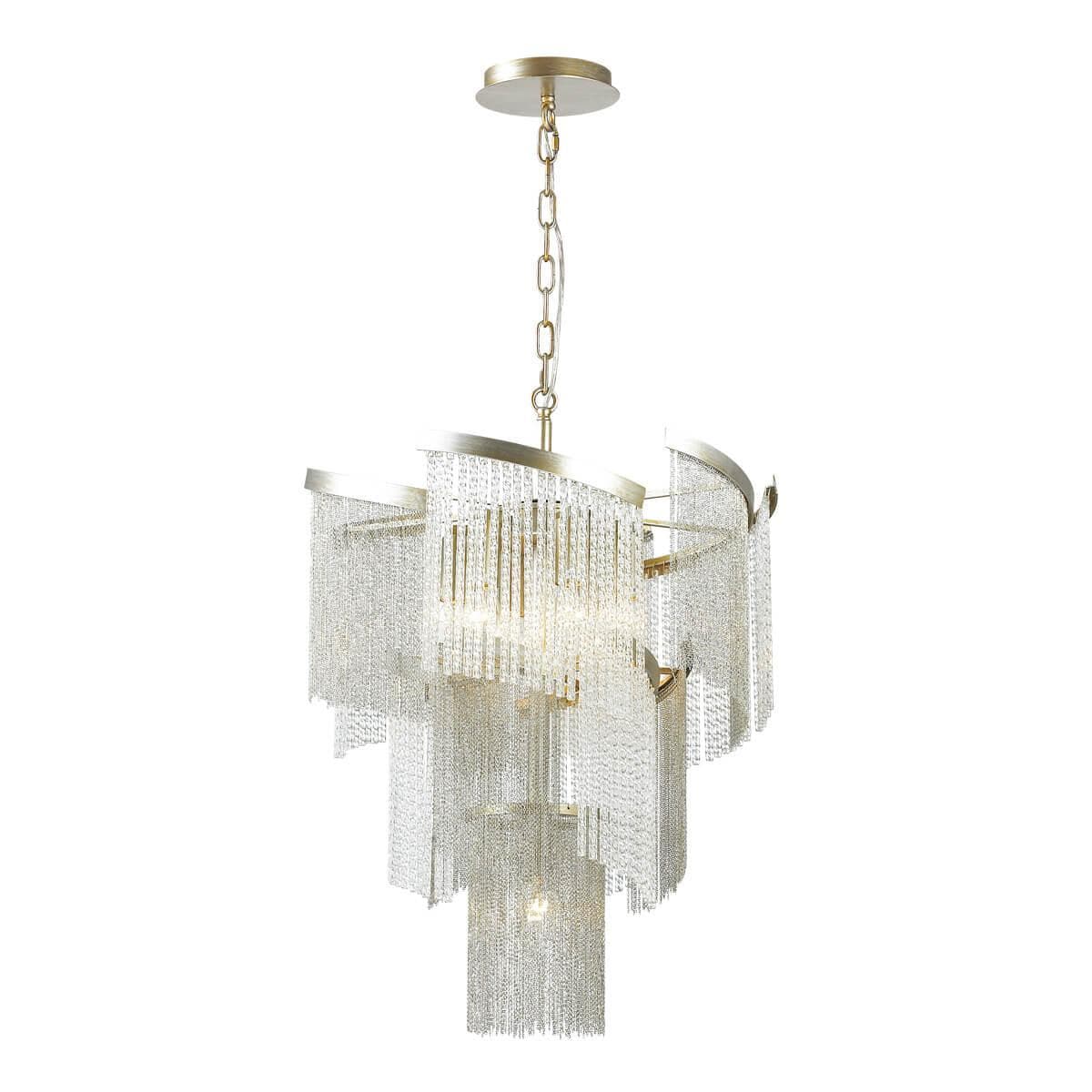 Odeon Light 4630/7 ODL20 417 серебристый/стекло/металл.цепочки Люстра E14 7*40W 220V GRAZA — миниатюра 1