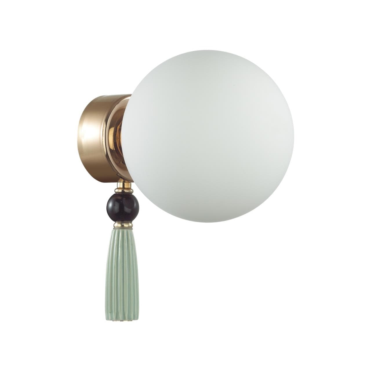 Odeon Light 5405/1W MODERN ODL_EX23 35 золотой/черный/зеленый/белый матовый металл/керамика/стекло Бра E14 1*40W PALLE — миниатюра 1