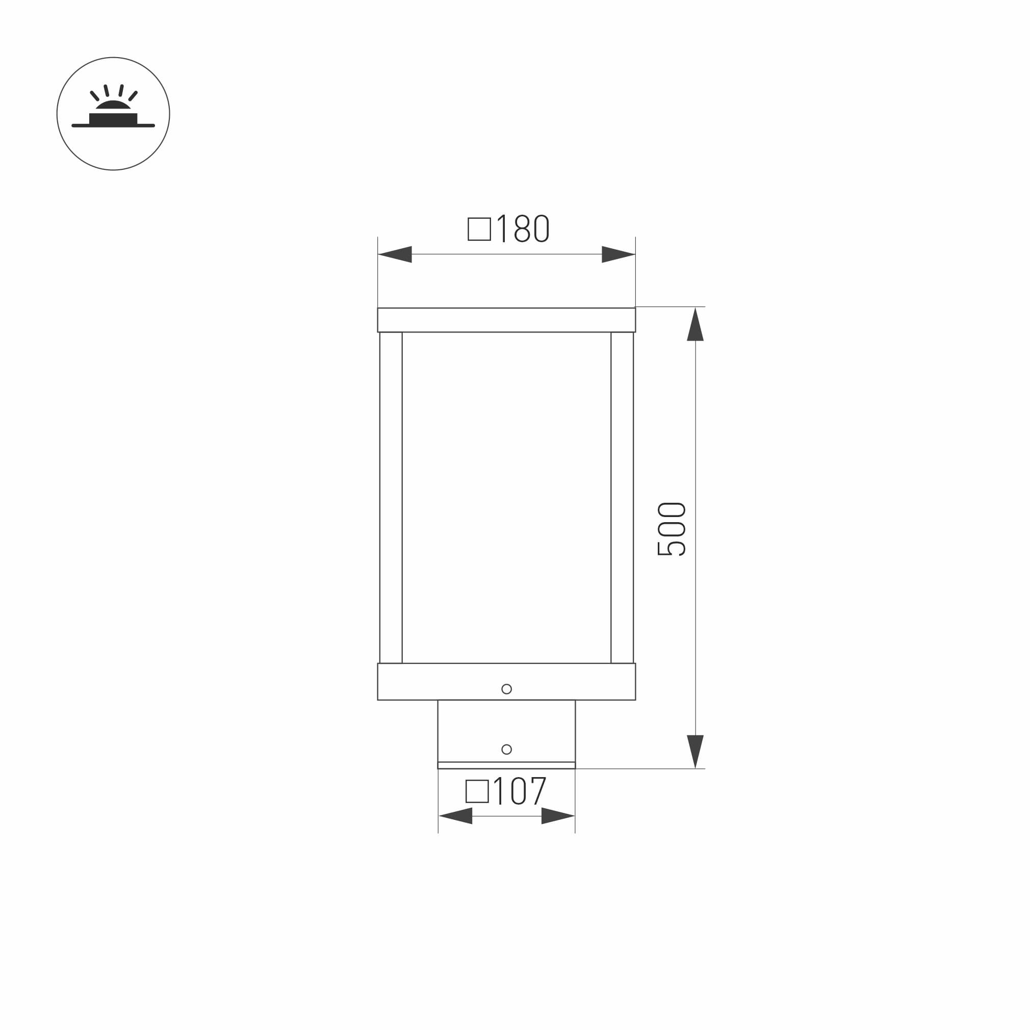 Arlight Светильник LGD-Path-Cub-H500B-12W Warm White (IP54 Металл, 3 года) 021800 — миниатюра 4
