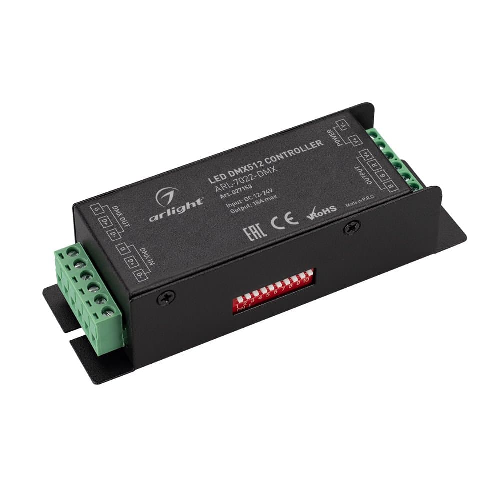 Arlight Декодер ARL-7022-DMX (12-24V, 3x6A, DMX512) (IP20 Металл, 3 года) 027153 — миниатюра 1