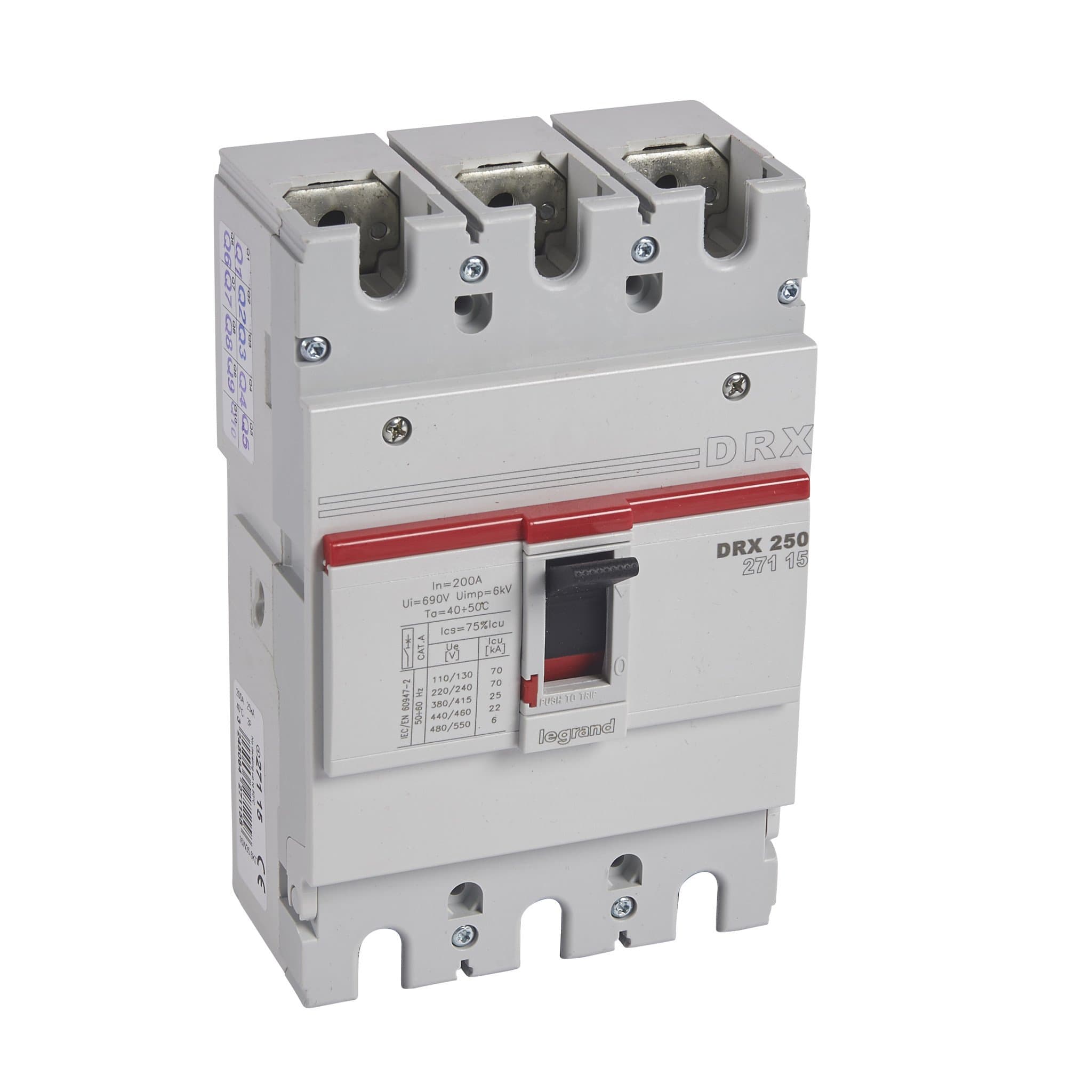 Legrand DRX250 термомагнитный 200A 3П 25KA 027115 — миниатюра 1
