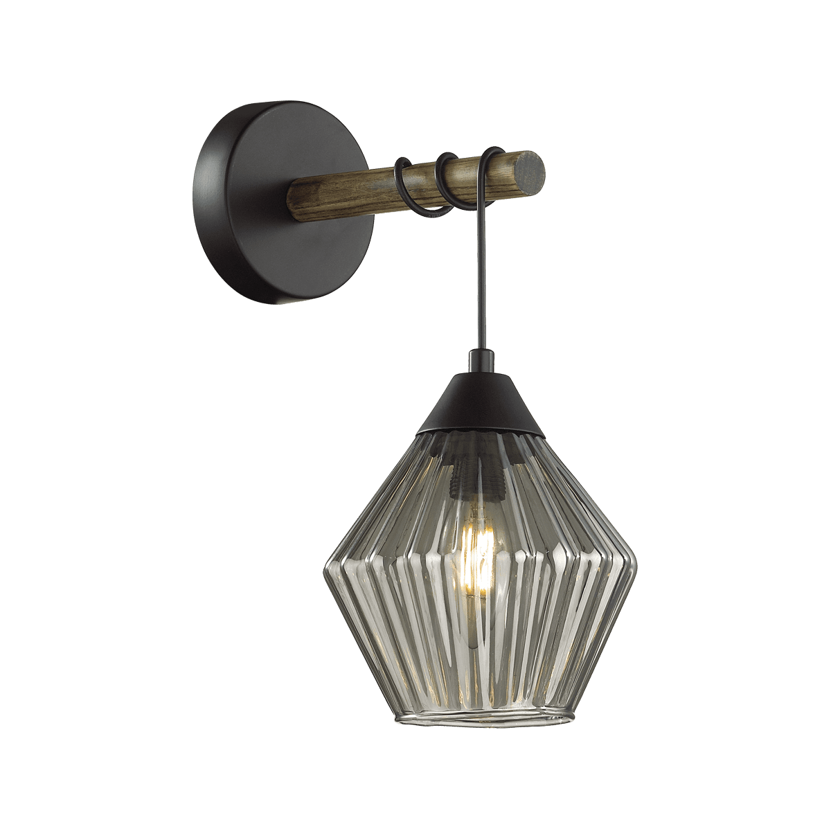 Lumion 4564/1W COUNTY LN21 черный, дерево Бра E27 60W 220V JUSTINE — миниатюра 2