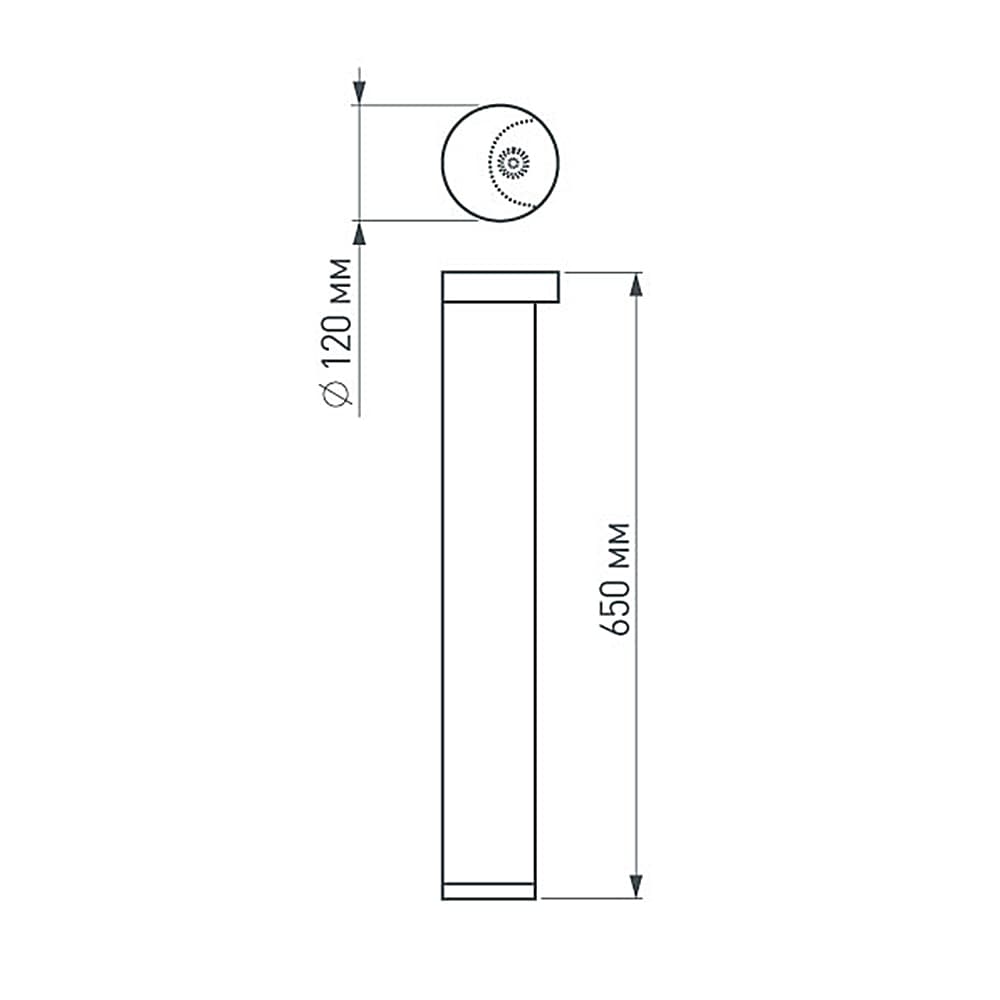 Arlight Светильник LGD-Path-Round120-H650B-12W Warm White (IP54 Металл, 3 года) 020337 — миниатюра 5