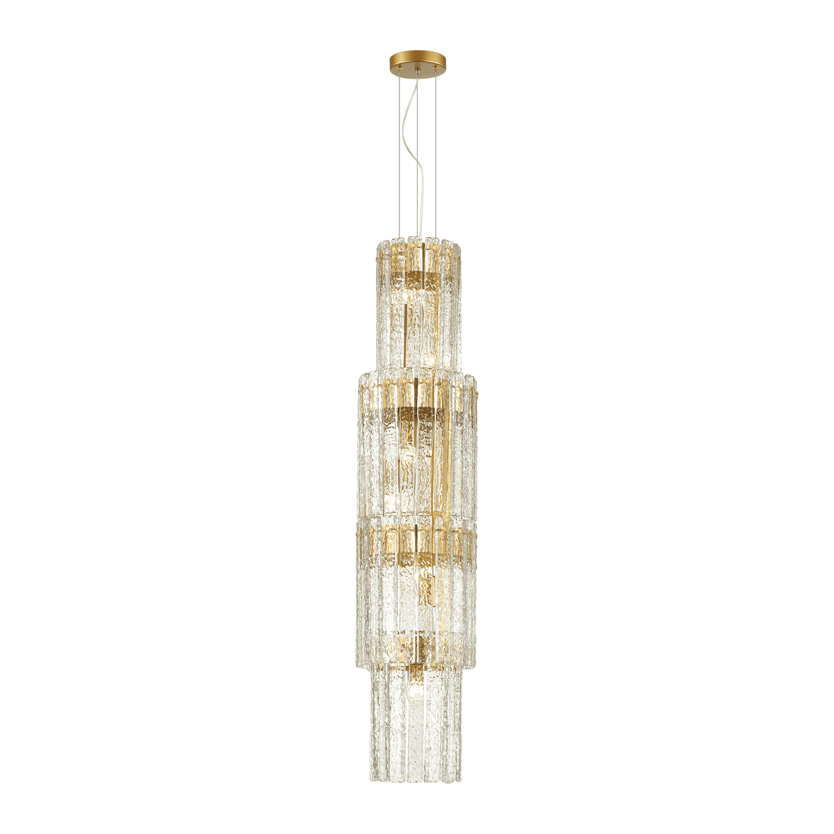 Odeon Light 4938/7 HALL (В 2-Х КОРОБКАХ) ODL22 366 матов.золотой/прозрачный/стекло/ Люстра E14 7*40W MERKALE — миниатюра 2