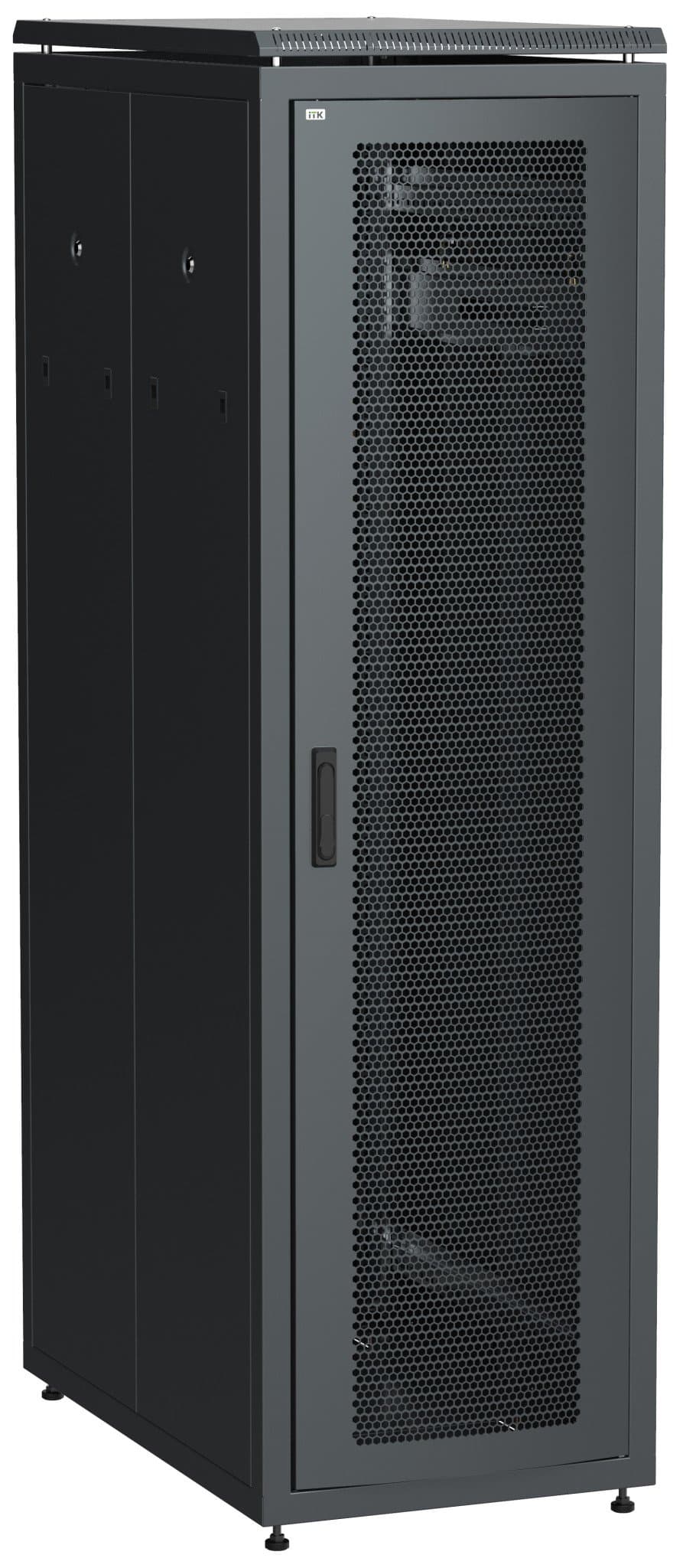 IEK LINEA N ITK Шкаф сетевой 19" LINEA N 47U 600х1000 мм перфорированная передняя дверь черный LN05-47U61-P