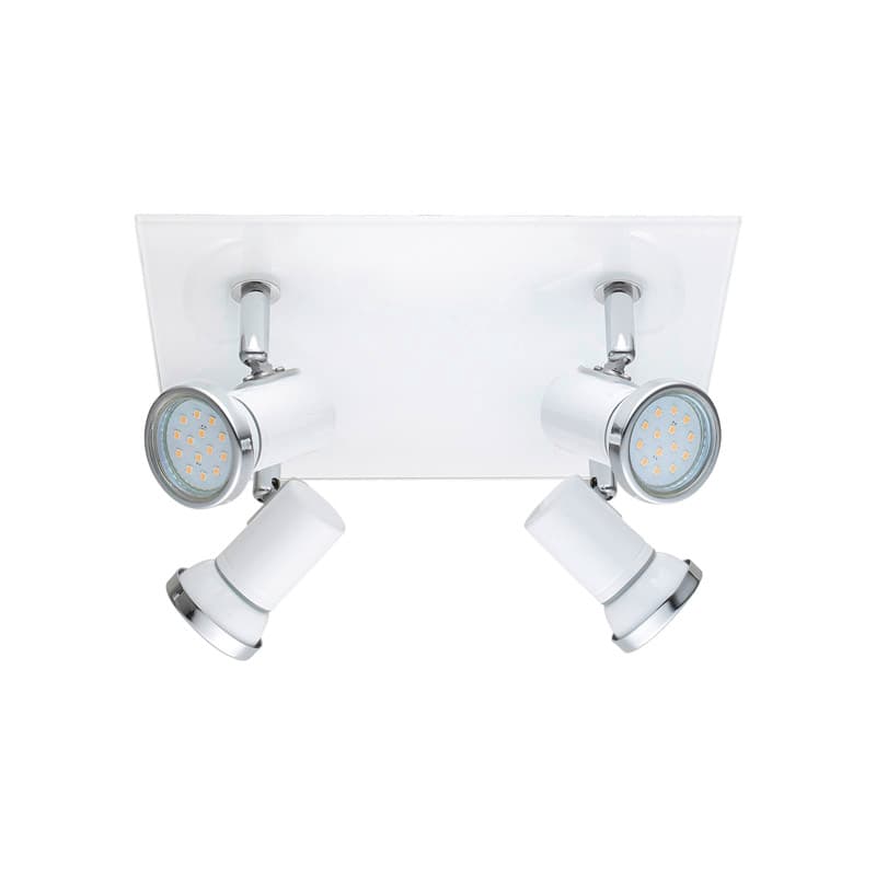 Eglo Спот LED TAMARA 1, в ванн. комнату, 4х3,3W(GU10), 240х260, IP44, сталь, стекло, белый, хром 95995