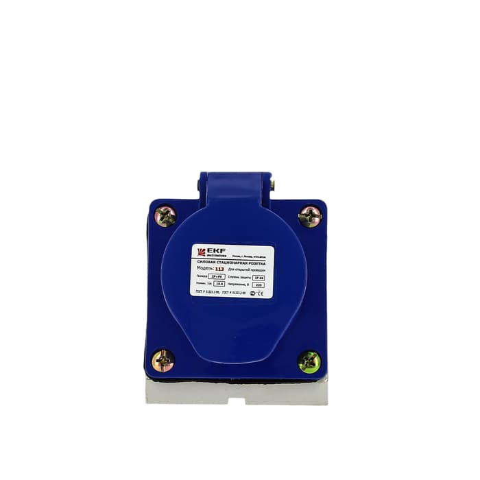 EKF PROxima Розетка стационарная наружная 133 2Р+РЕ 63А 220В IP67 — миниатюра 3