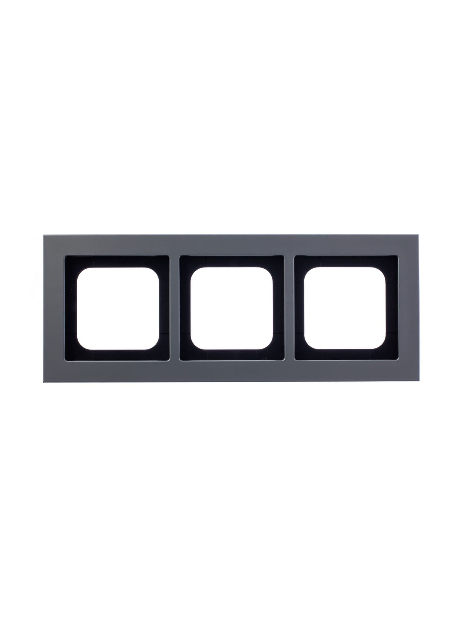 ABB Axcent металл/платина Рамка 3-постовая 2CKA001754A4690 — миниатюра 3