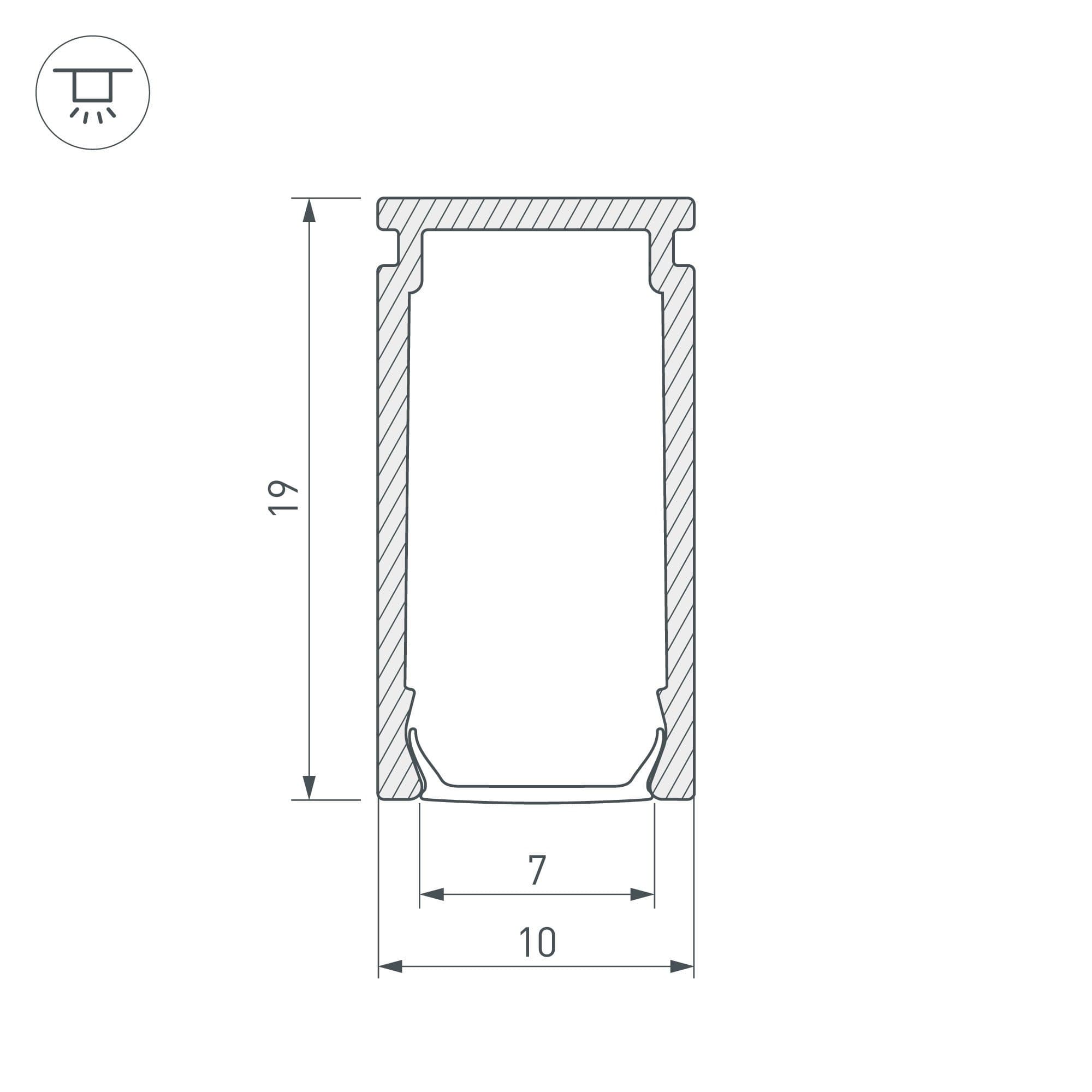Arlight Профиль PIK-1019-2000 ANOD (Алюминий) 023857 — миниатюра 3