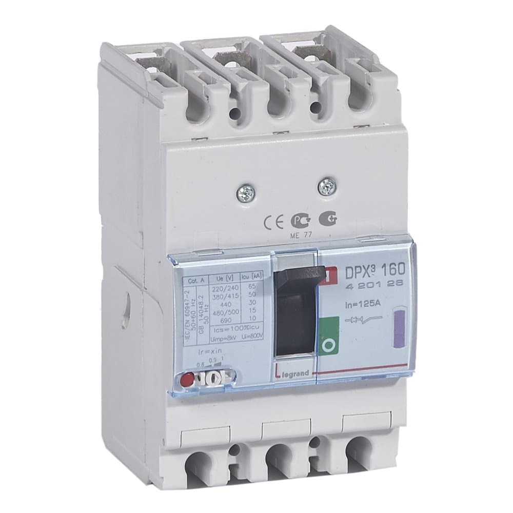 Legrand DPX3 160 Автоматический выключатель 3P 125А 50kA 420126 — миниатюра 2