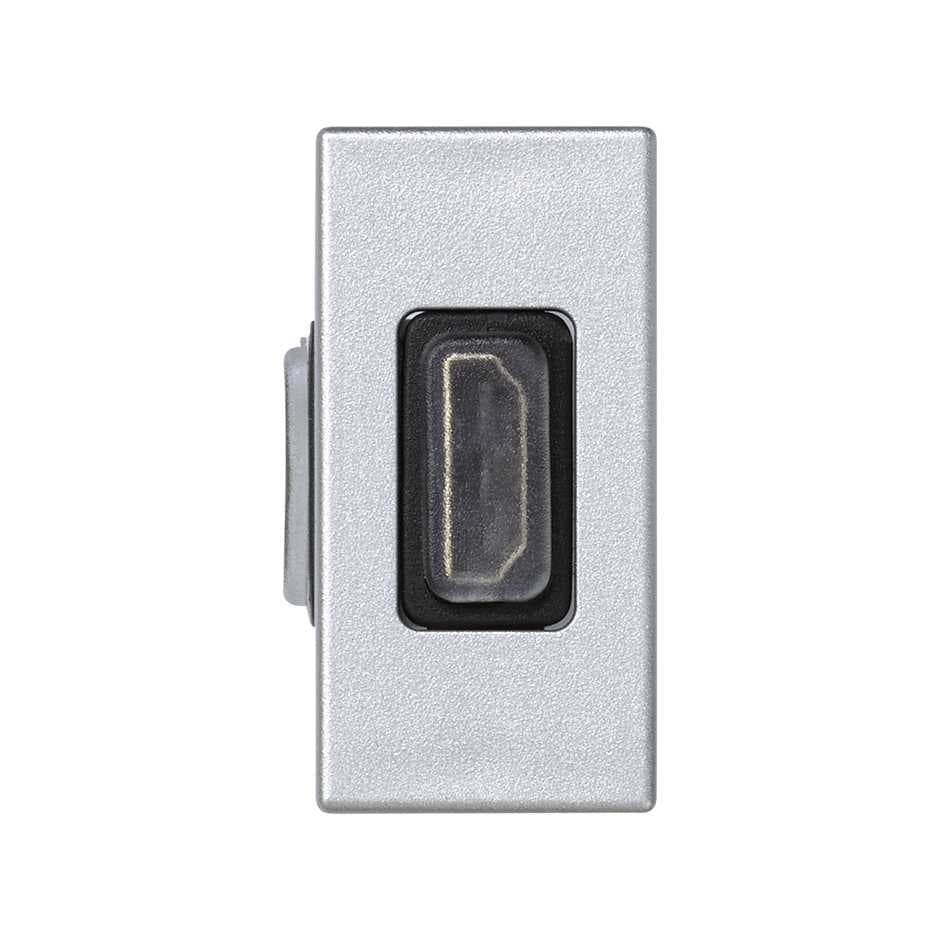 Simon Connect Алюминий Разъём HDMI, 22,5х45мм, (мама-мама) K129B-8