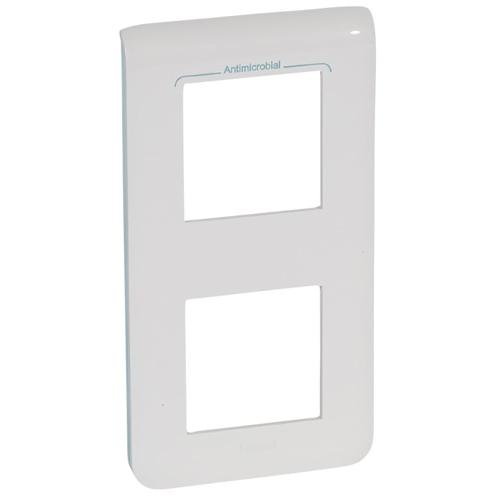 Legrand Mosaic Рамка 2x2 модуля вертикальная антибактериальная 078723