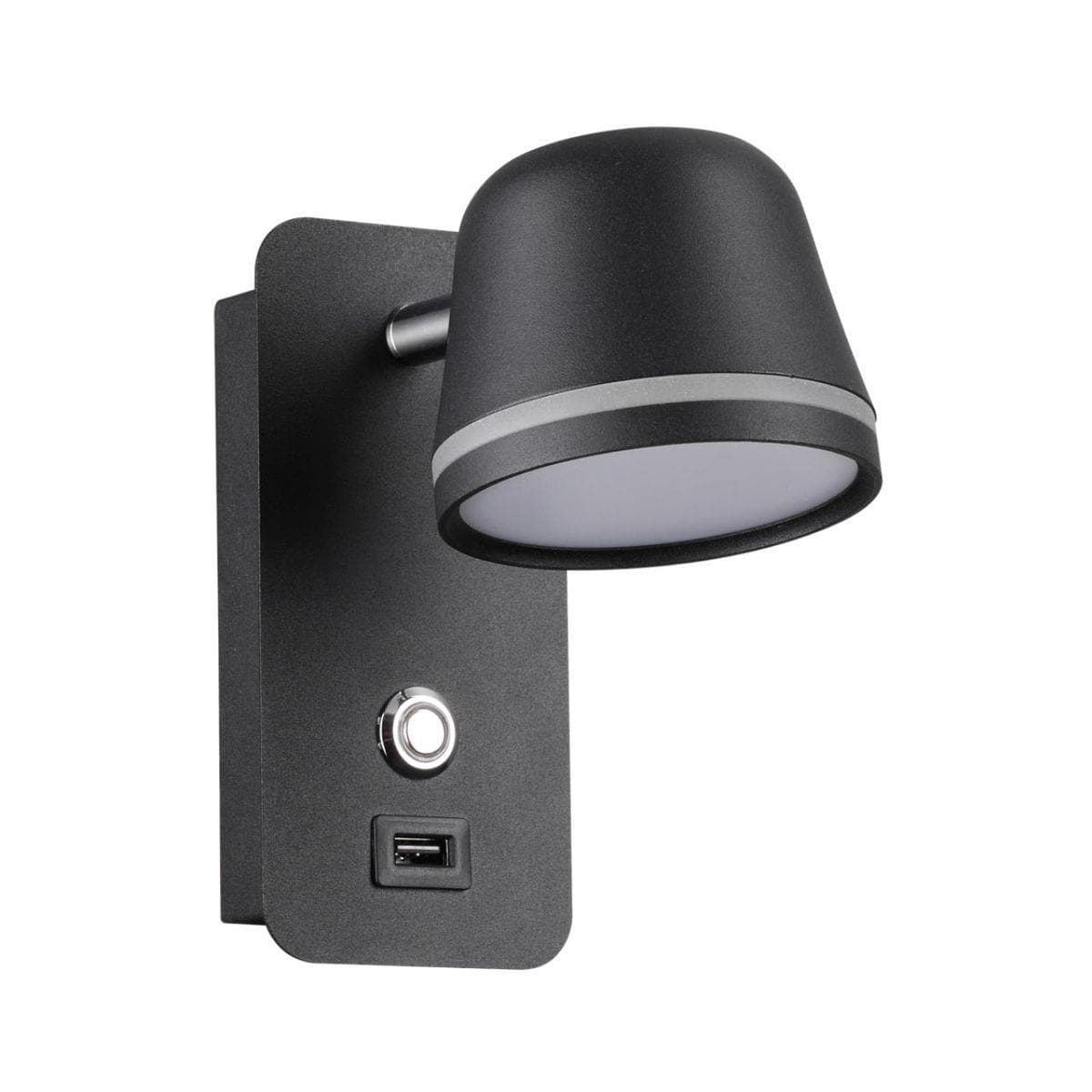 Odeon Light 4299/5WL HIGHTECH ODL22 227 черный/металл Настенный светильник IP20 c USB зарядкой c выкл. LED 7W 380Лм 3000-4000-6000K BANKS — миниатюра 1