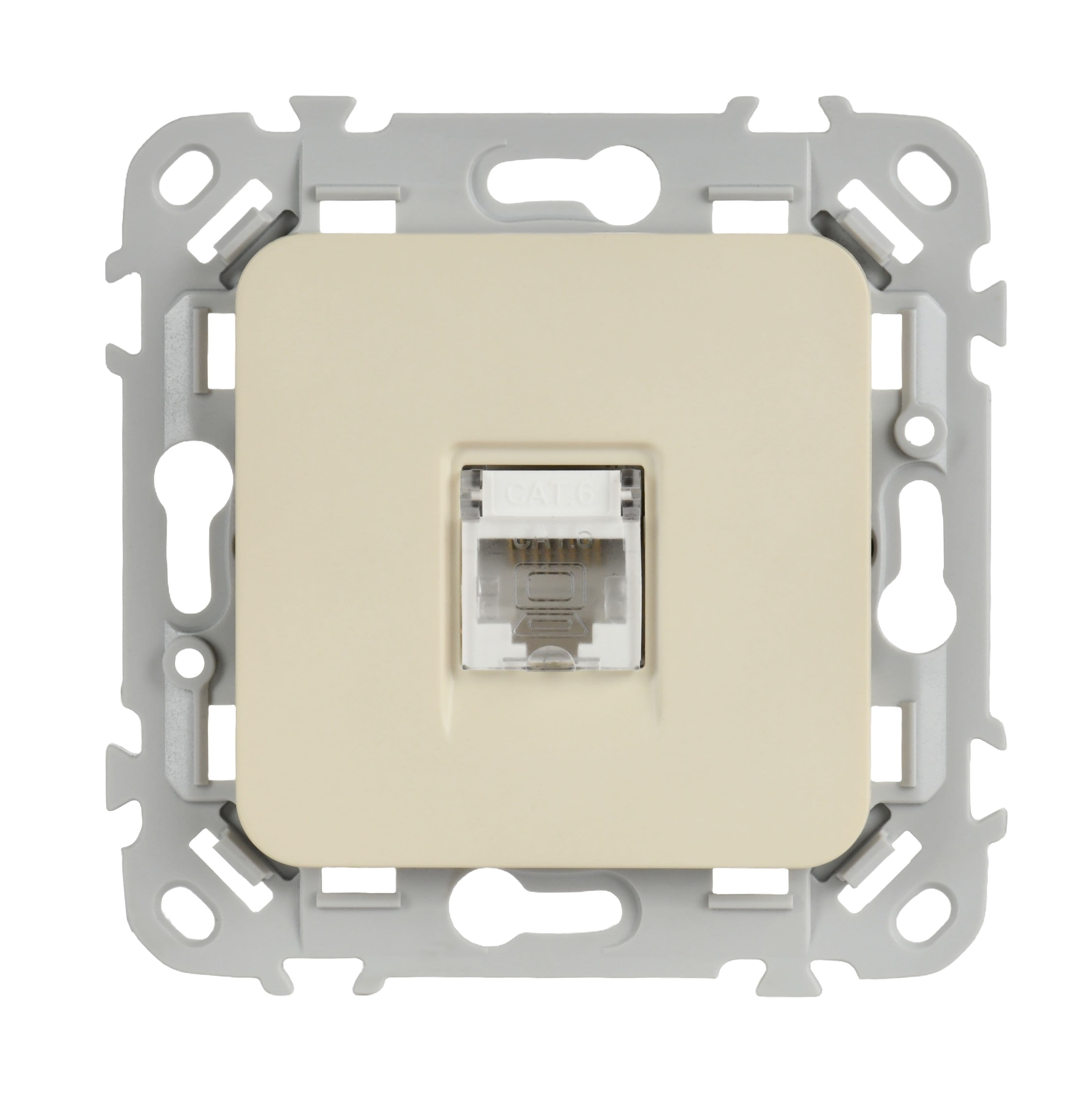 IEK FLITE Сливочный Розетка компьютерная RJ45 категория 6 UTP — миниатюра 2