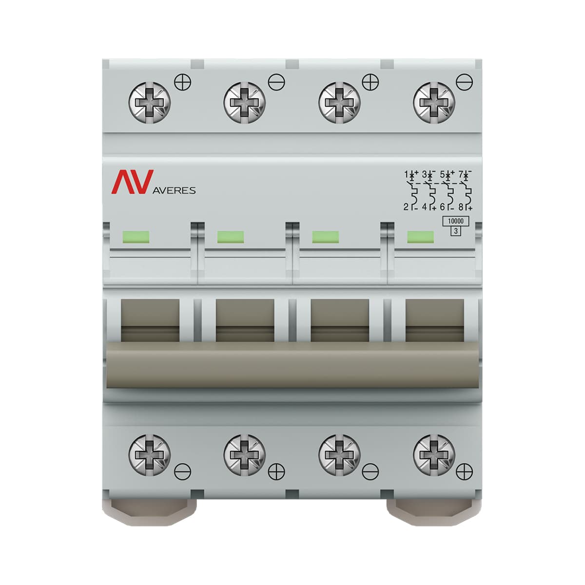 Выключатель автоматический AV-10 DC 4P 1A (C) 10kA EKF AVERES mcb10-DC-4-01C-av — миниатюра 2