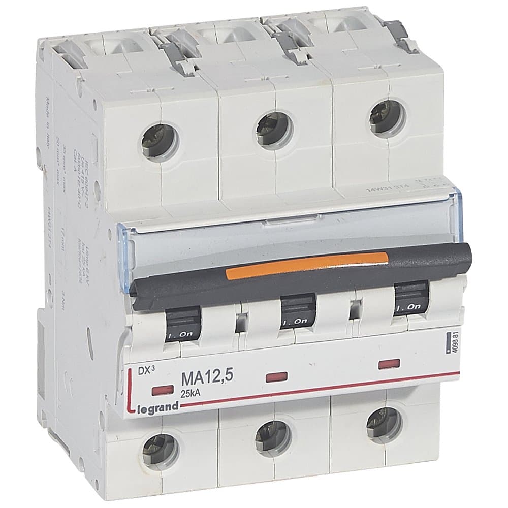 Legrand DX3 Автоматический выключатель 3P MA 12,5A 25кА 409881 — миниатюра 1