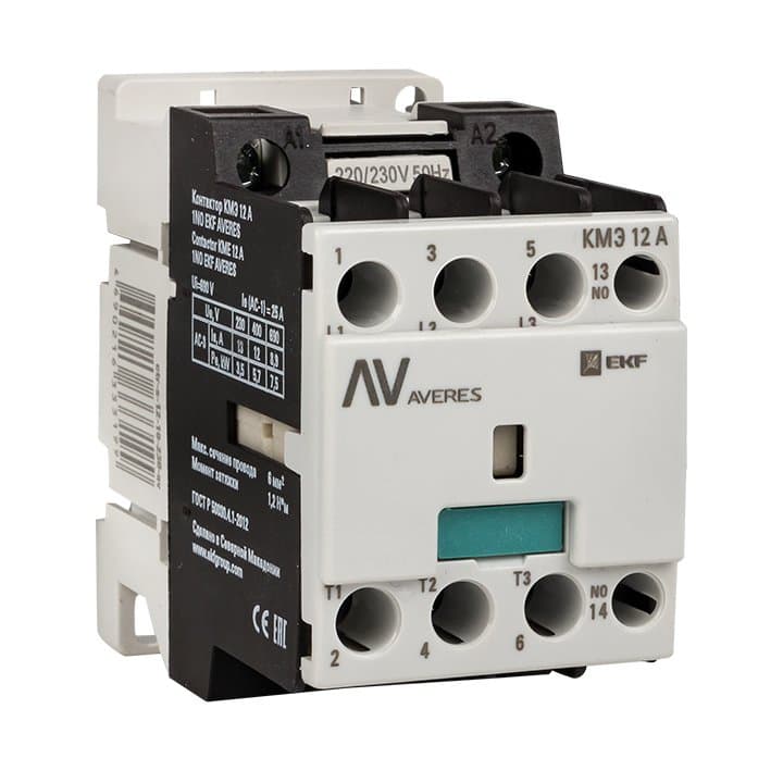 EKF Averes Контактор КМЭ 12А 1NO 400В АС