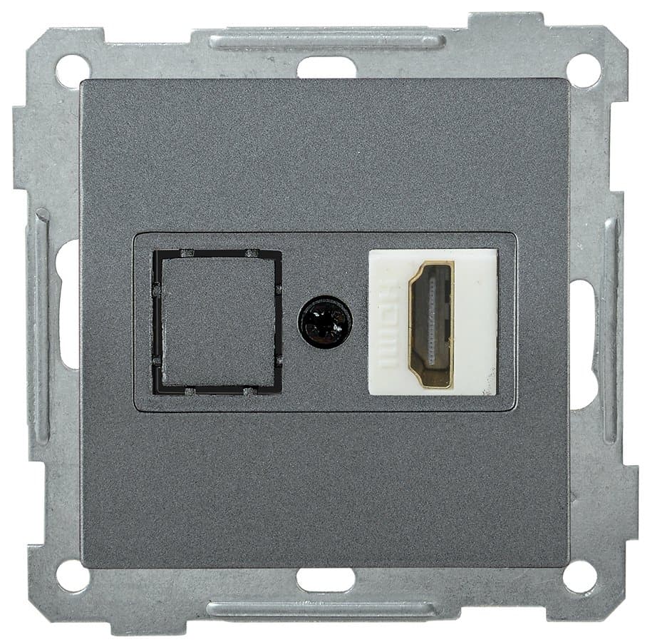 IEK РHDMI-0-Б Розетка HDMI BOLERO антрацит EHB10-K95
