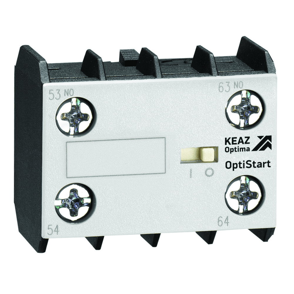 КЭАЗ Блок контактный OptiStart K-MX-1011 фронтальный 1НО+1НЗ для мини-контакторов M