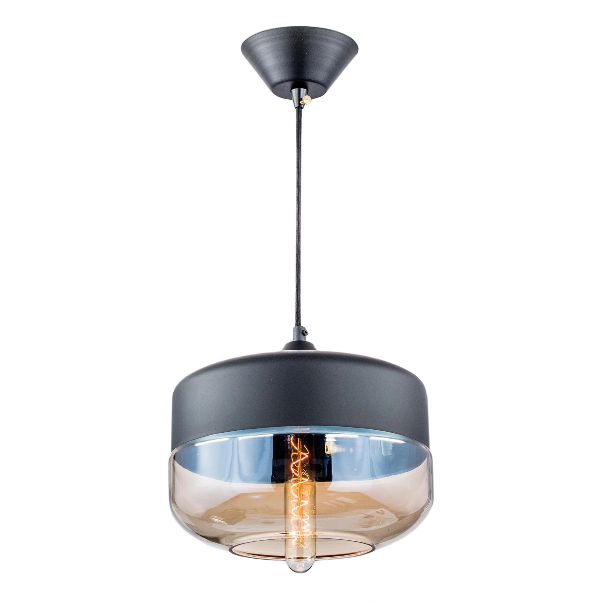 CITILUX CL450208 Эдисон  Св-к Подвес Черный+Дымчатый — миниатюра 4