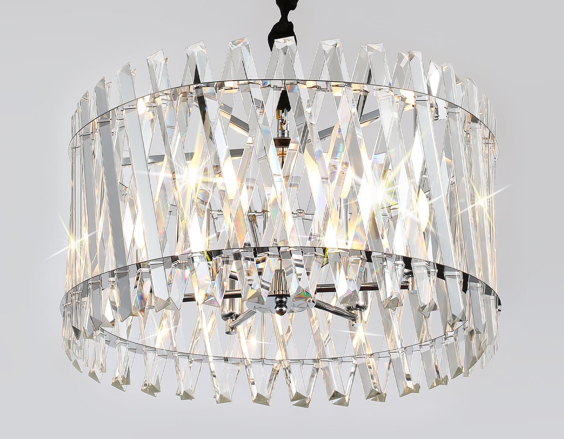 Ambrella Подвесная люстра с хрусталем TR5062/6 CH/CL хром/прозрачный E14/6 max 40W D500*295 — миниатюра 4