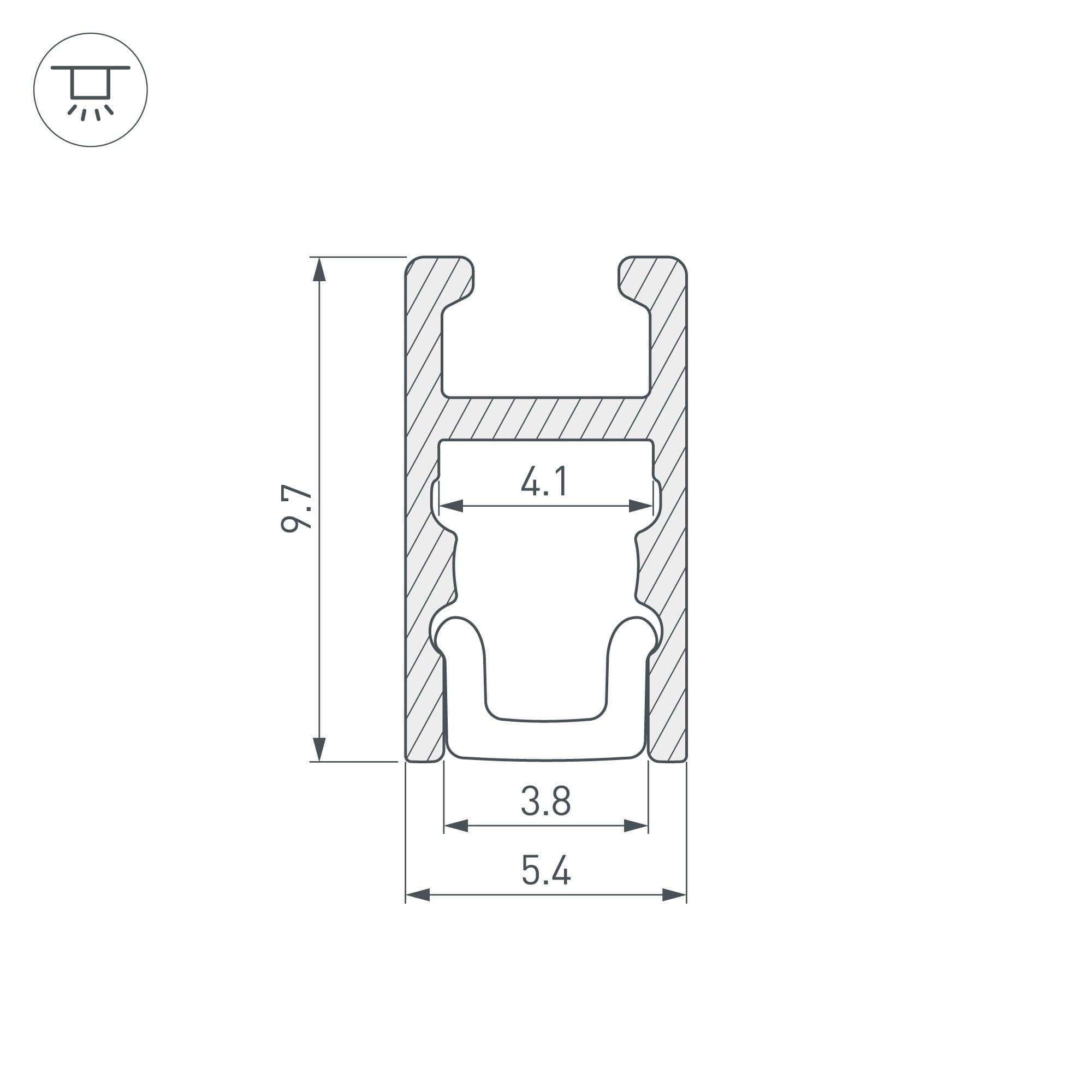 Arlight Профиль ARH-MICRO-0510-2000 ANOD (Алюминий) 036385 — миниатюра 2