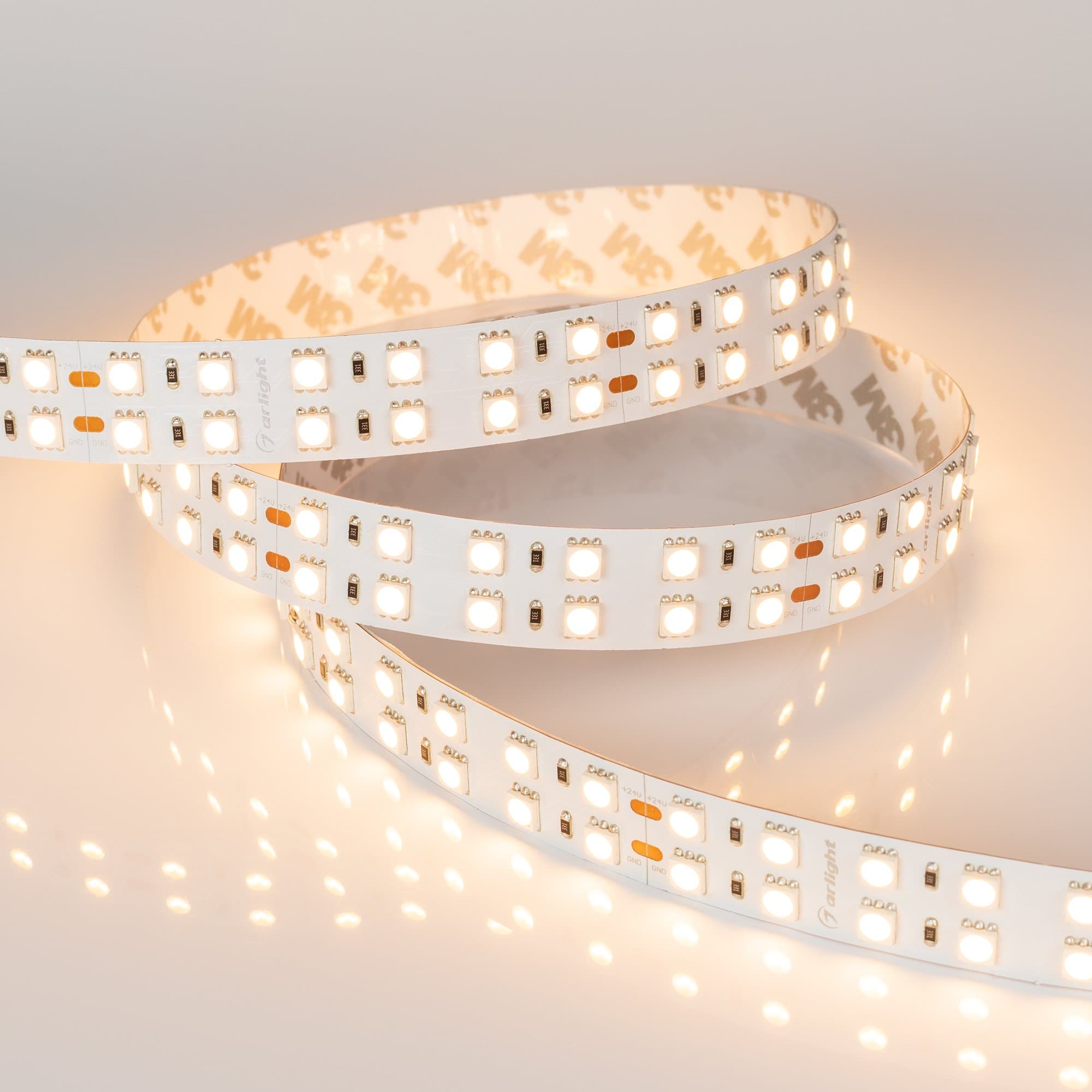 Arlight Светодиодная лента RT 2-5000 24V Warm2700 2x2 (5060, 720 LED, LUX) (34.4 Вт/м, IP20) 012443(1) — миниатюра 3