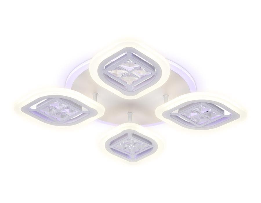 Ambrella Потолочный светодиодный светильник с пультом FA280/4 WH белый 69W 530*530*80 (ПДУ РАДИО 2.4G) — миниатюра 1