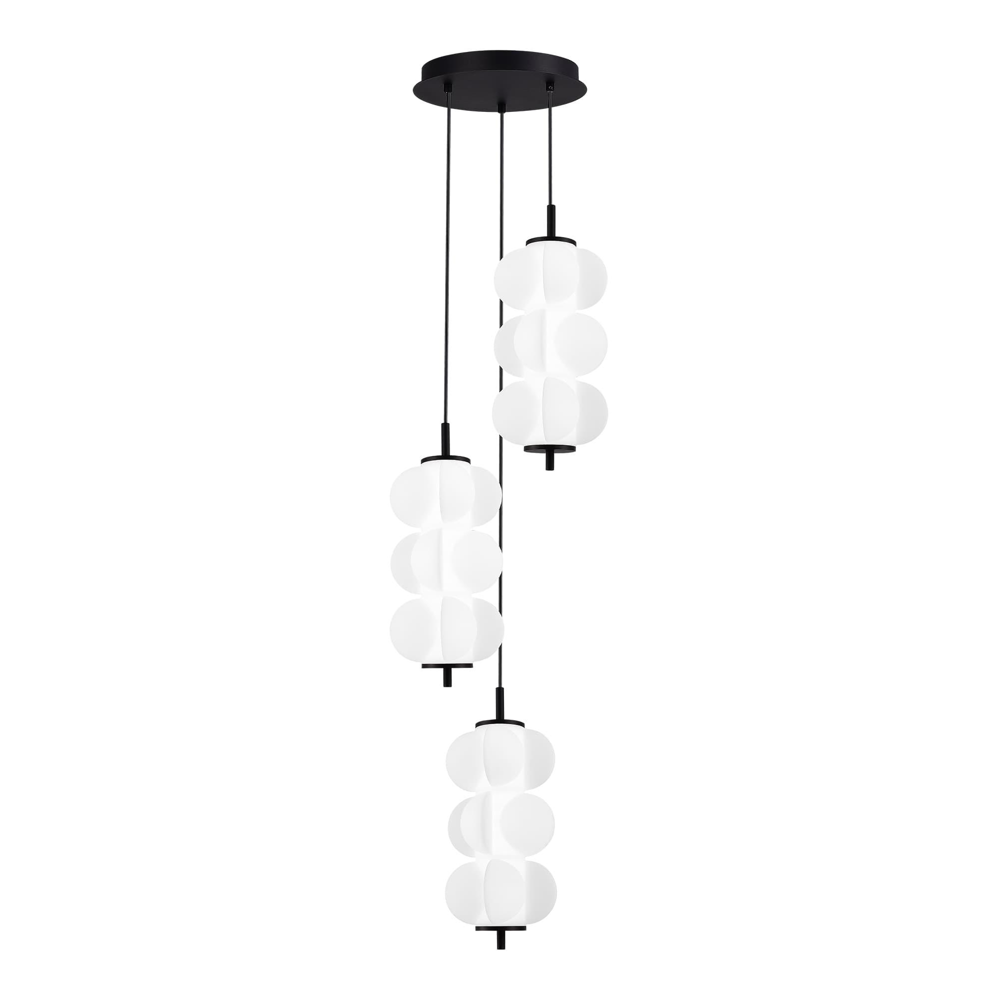 ST LUCE SL6121.403.03 Светильник подвесной Черный/Белый LED 3*8W 3000K